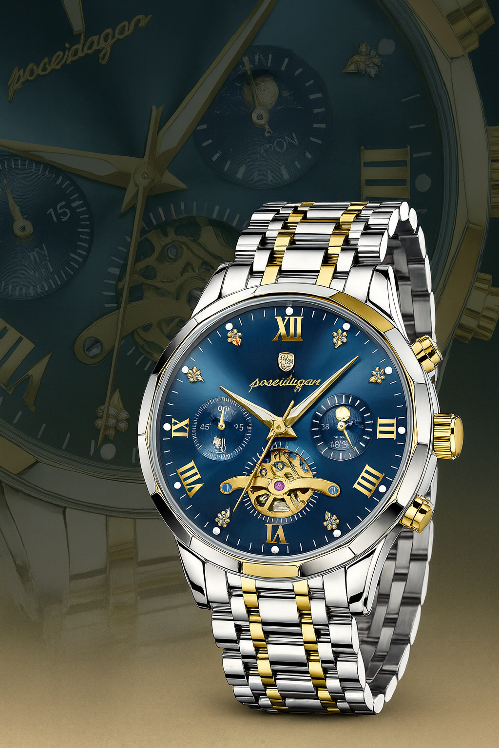 POEDAGAR Blade Ocean Blue & Gold